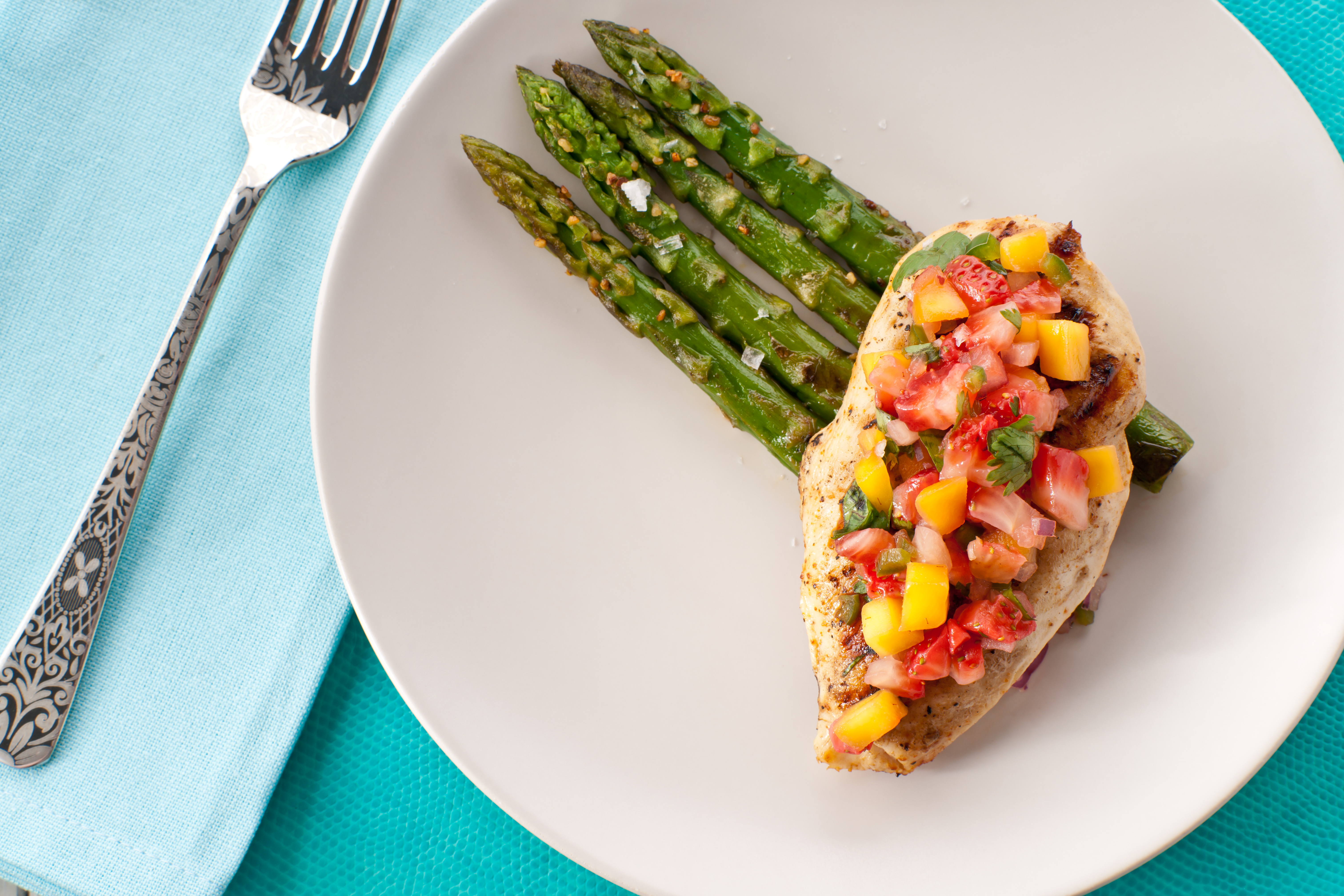 Grilled Chicken with Mango Salsa - Theresa Fernandez Photography | Dallas Food Photographer