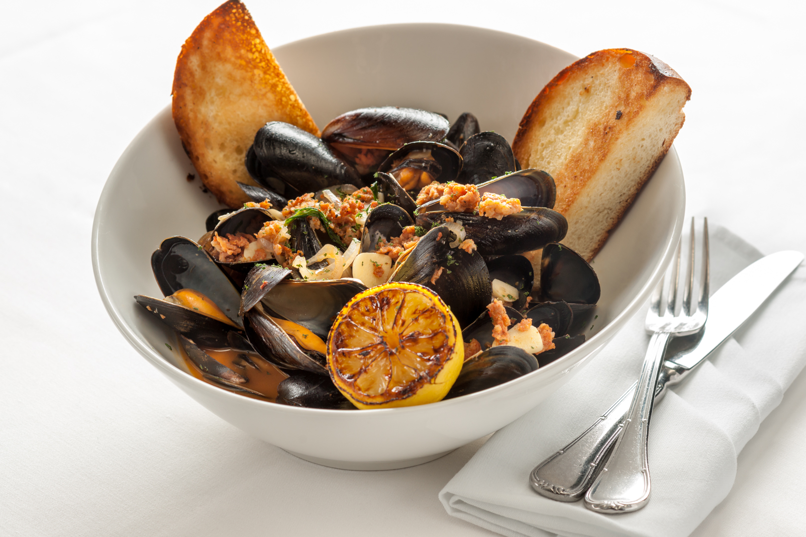  EI Mussels and Chorizo - III Forks - Theresa Fernandez Photography | Dallas Food Photographer